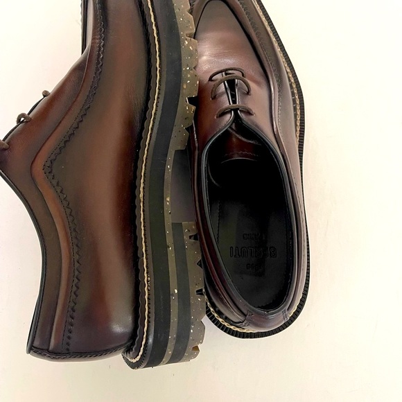 BERLUTI Brown Leather Derbys with Square Toe - Picture 7 of 10